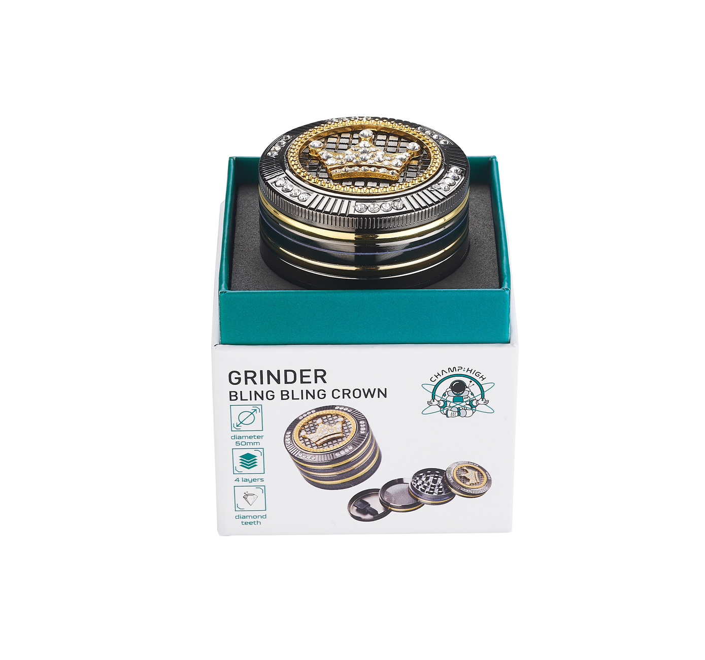 CHAMP GRINDER CROWN BLING BLING (1)