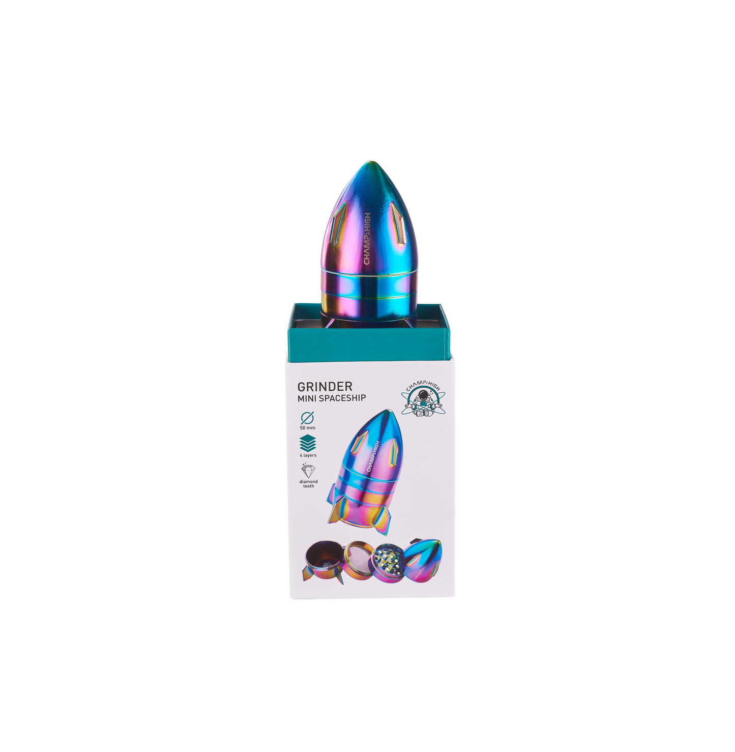 CHAMP GRINDER MINI SPACESHIP RAINBOW (1)
