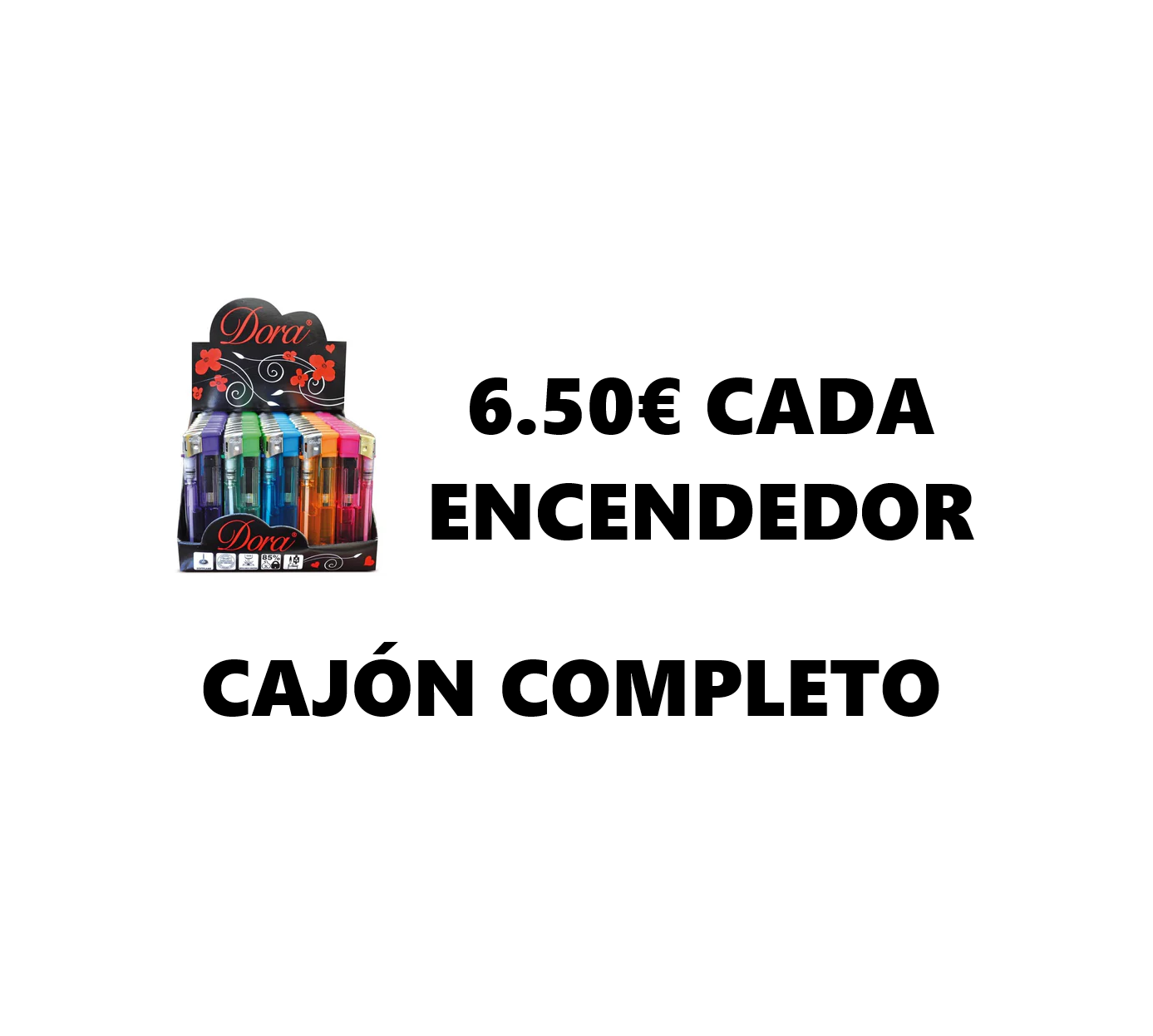 ENCENDEDOR ELECTRONICO TRANSLUCIDO PRECIO ESPECIAL CAJÓN COMPLETO (20 BANDEJAS)