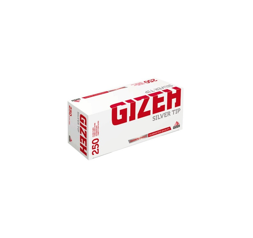 GIZEH SILVER TIP TUBO 250 (40)