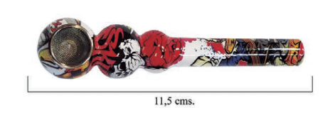 DORA PIPE CRISTAL PINTADO 11.5CM (24)