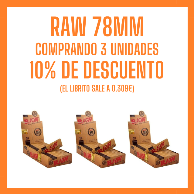 PROMOCION RAW 78MM 3UD