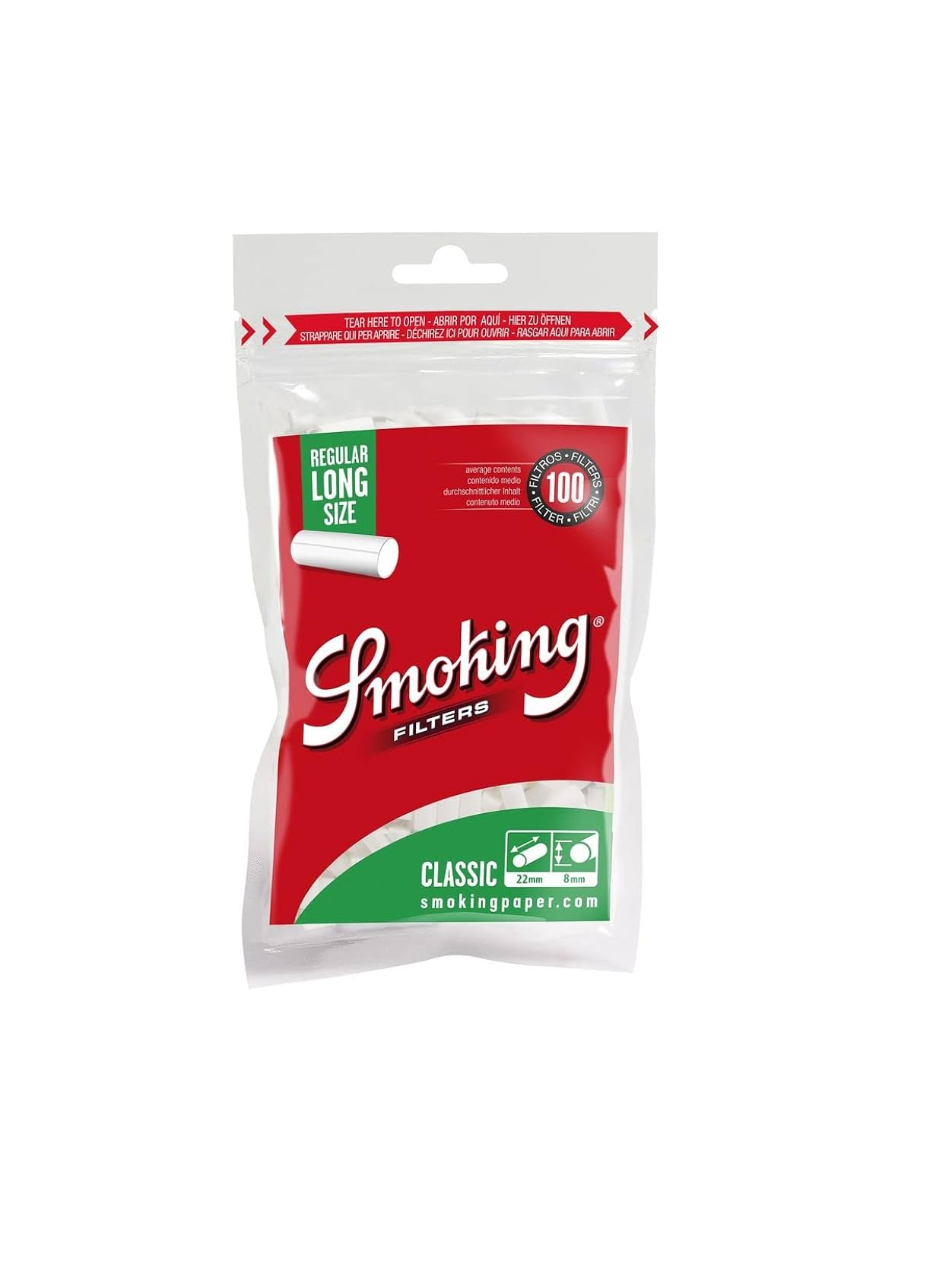 SMOKING 8MM XLONG (25X100)
