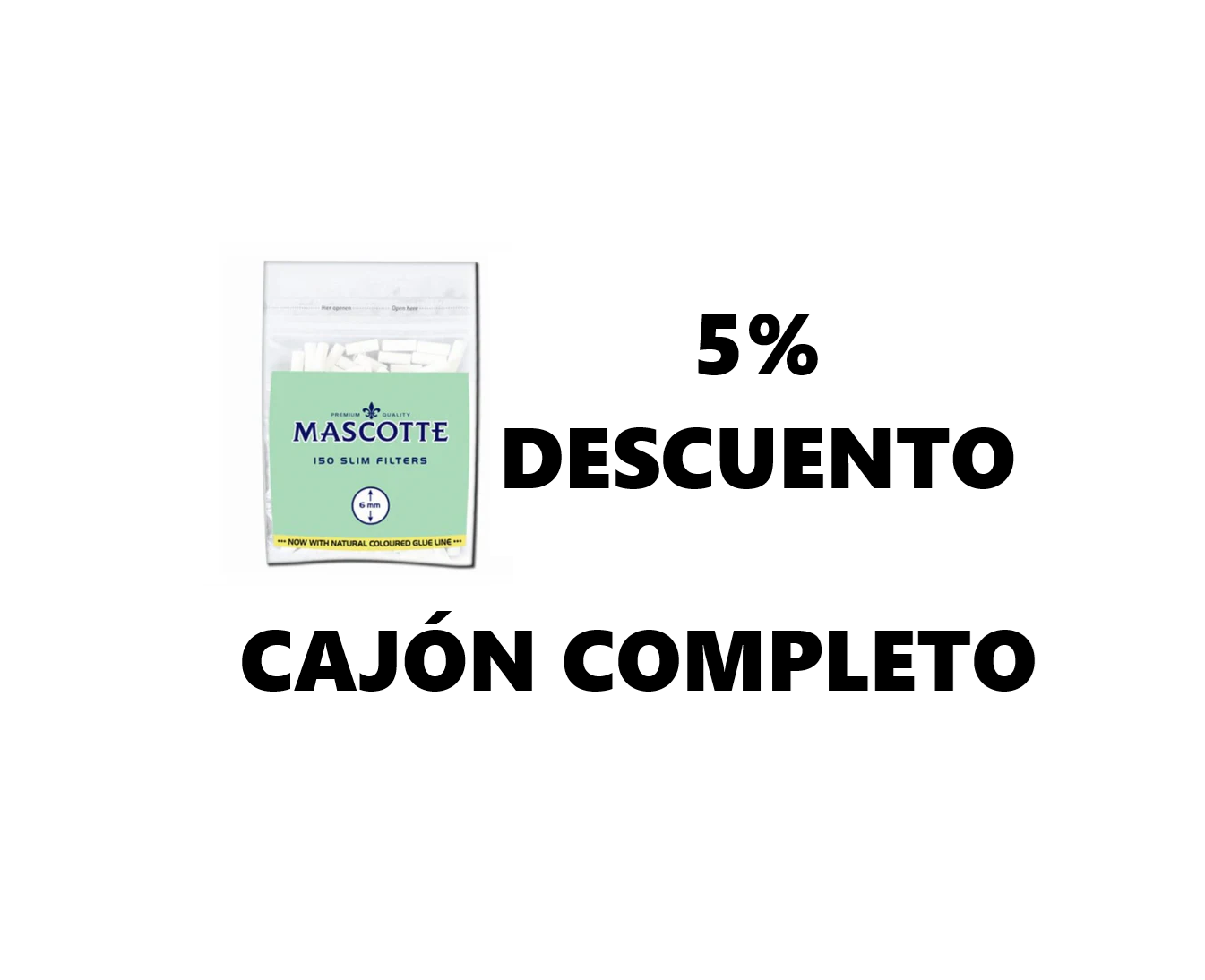 MASCOTTE 6MM (20X150) PRECIO ESPECIAL CAJÓN COMPLETO (10 DISPLAY)