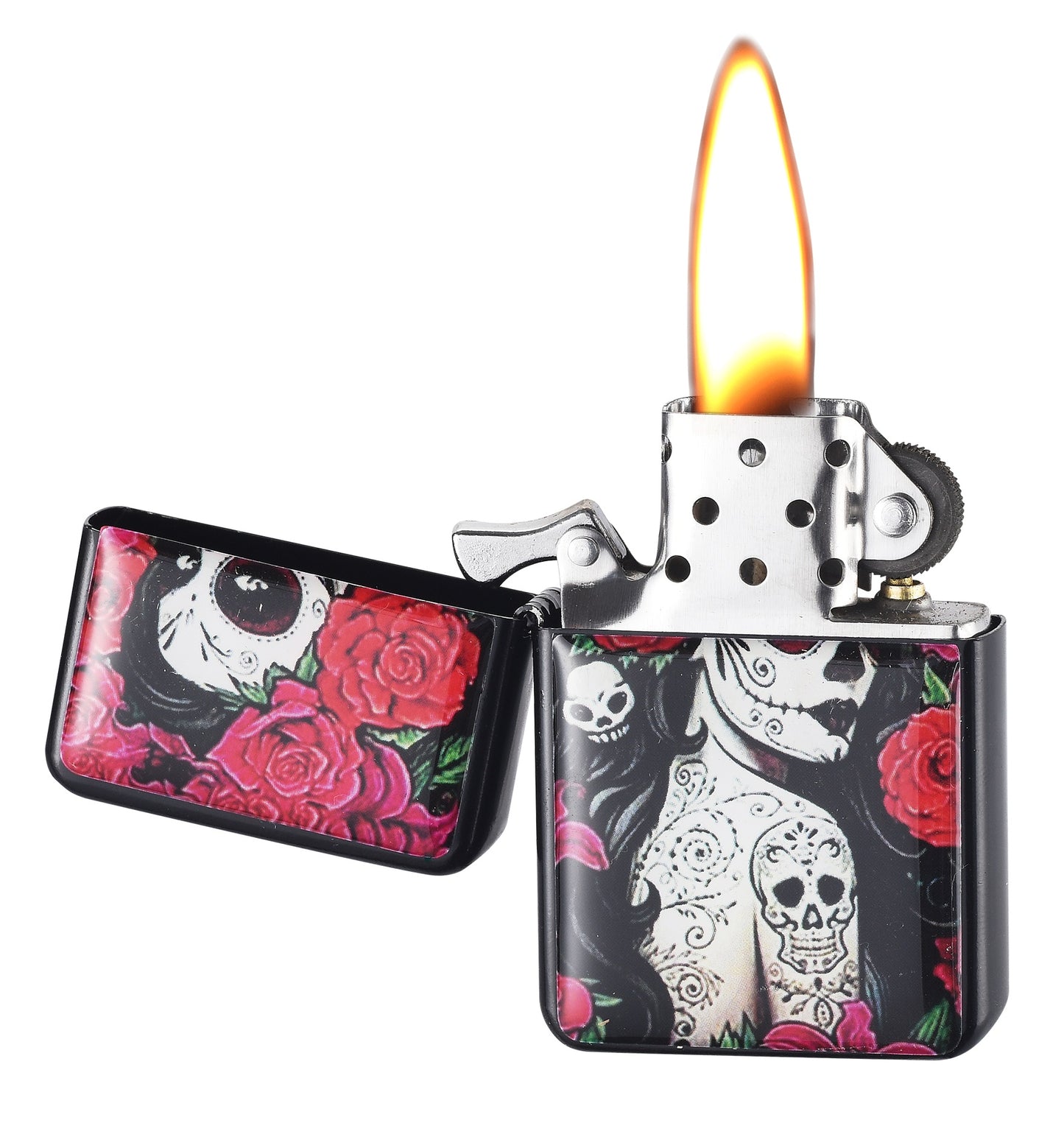 CHAMP ENCENDEDOR GASOLINA GIRL&SKULL (12)