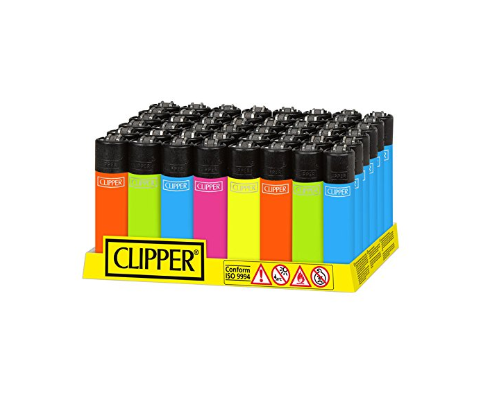 CLIPPER LARGE SOLID FLUO ASSORTED BW