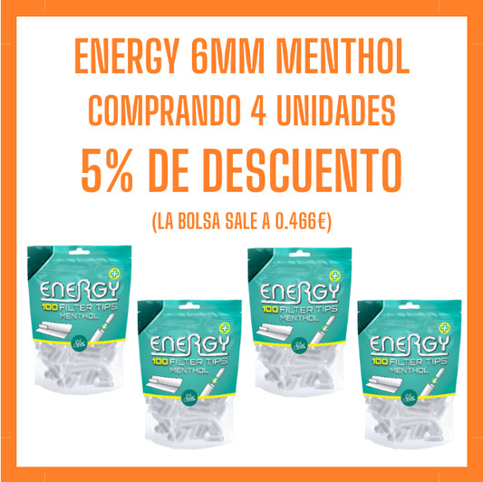 PROMOCION ENERGY 6MM MENTHOL
