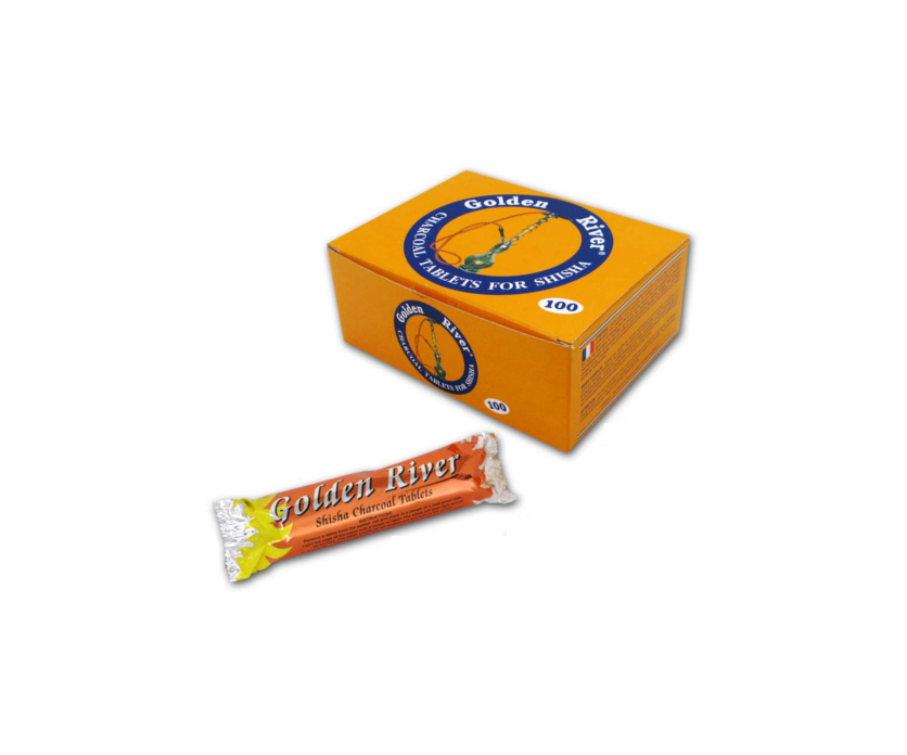 GOLDEN RIVER 40MM CARBON SHISHA (10 ROLLOS)