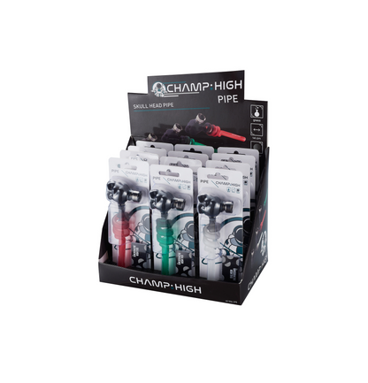 CHAMP HIGH SKULL HEAD GLASS RUBBER PIPE (12)