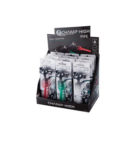 CHAMP HIGH SKULL HEAD GLASS RUBBER PIPE (12)