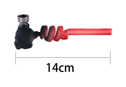 CHAMP HIGH SKULL HEAD GLASS RUBBER PIPE (12)