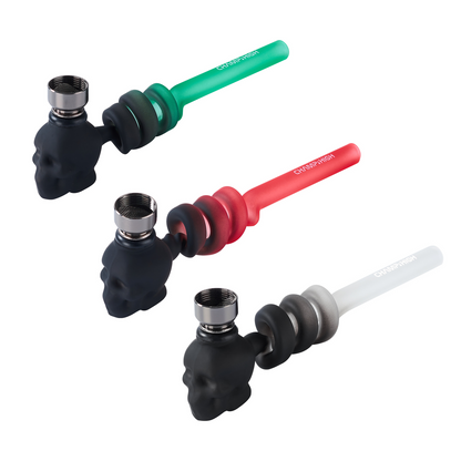 CHAMP HIGH SKULL HEAD GLASS RUBBER PIPE (12)