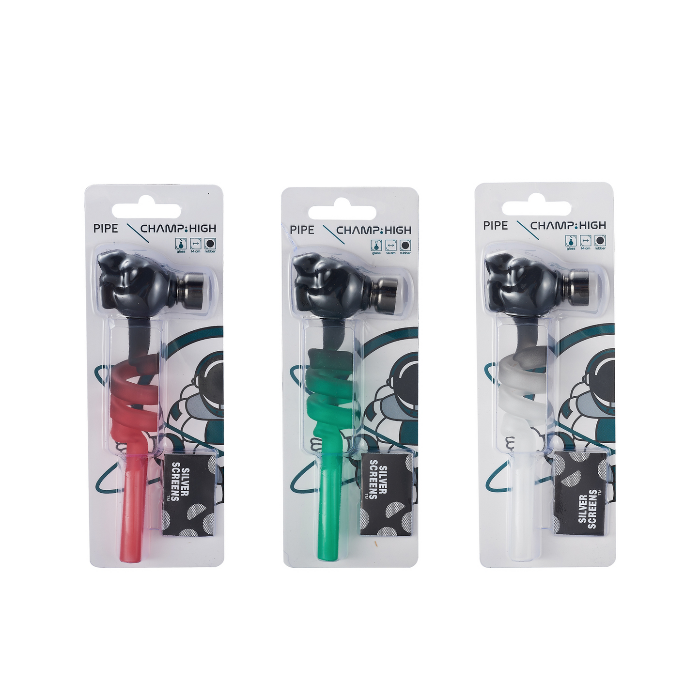 CHAMP HIGH SKULL HEAD GLASS RUBBER PIPE (12)